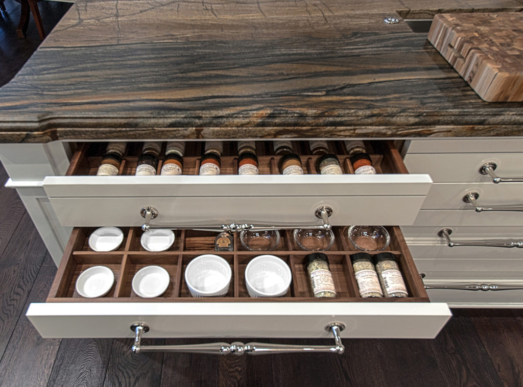 custom cabinet spice drawer