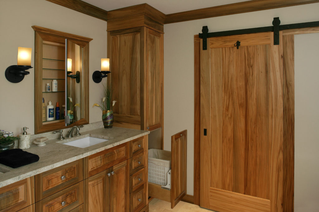 stained wood custom cabinetry