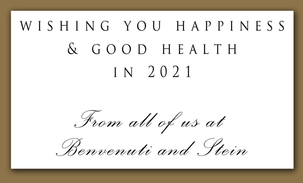 Benvenuti and Stein New Years message