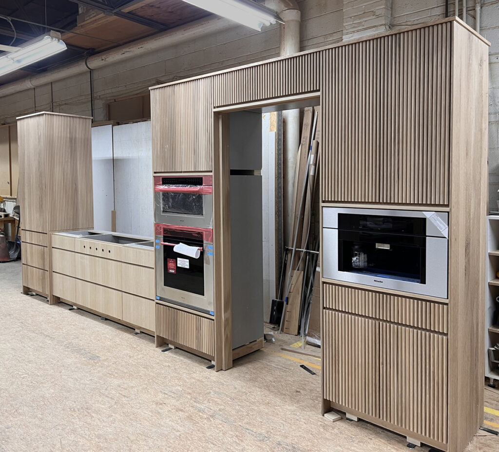 ribbed cabinet staging