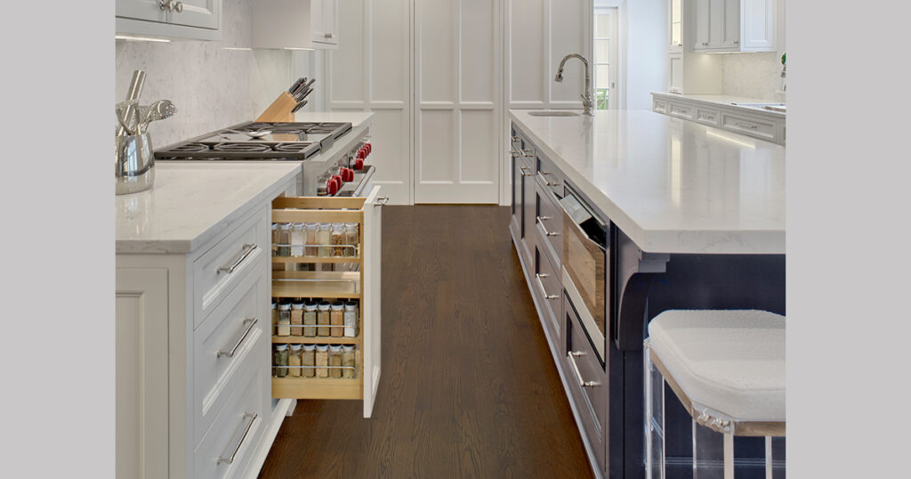 custom kitchen details spice rack